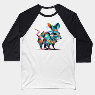 Geometric Cute Mouse Baseball T-Shirt